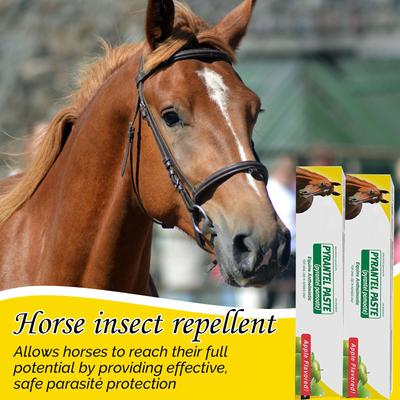 Ароматизированное противоглистное средство для лошадей, может контролировать больших и малых стронгилят, остриц, круглых червей, гусениц, больших желудочных червей, брюхоногих моллюсков у лошадей