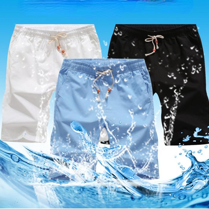 Летние мужские спортивные брюки, модные укороченные брюки, большие пляжные быстросохнущие брюки