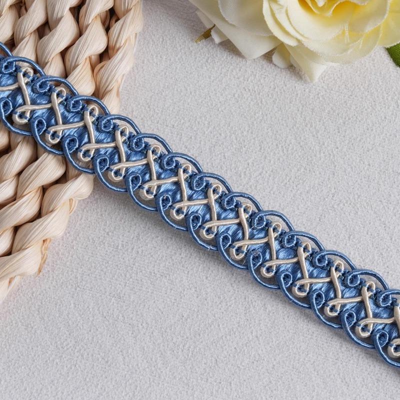 12 Meters Gold Braid Trim 15MM Width Decorative Woven Braid Lace Trim Sewing Centipede Lace Ribbon Polyester Upholstery