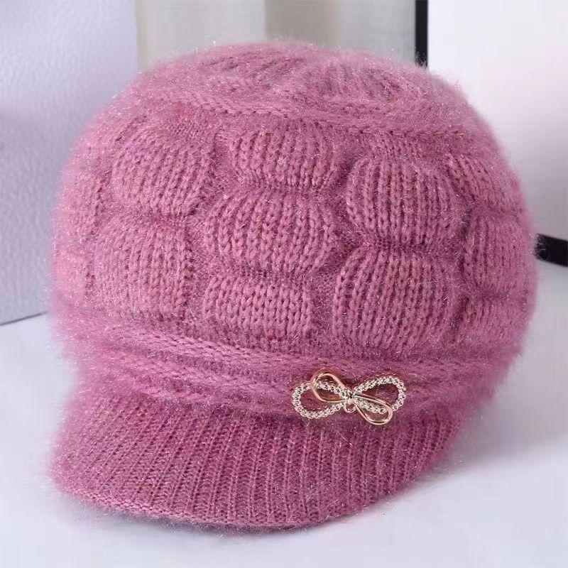 Женская вязаная шапка-бини, утолщенная зимняя шапка, дышащая теплая вязаная шапка для отдыха на открытом воздухе, модный женский аксессуар