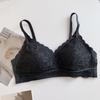 Collagen lace latex underwear seamless steel ring gathering small adjustment bra women's latex mold cup
