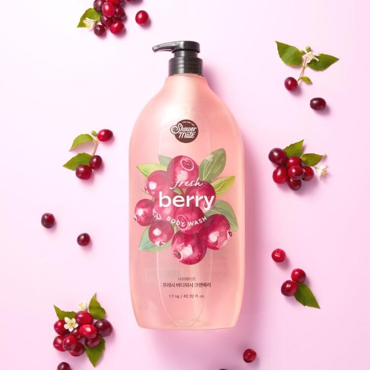 Гель для душа Shower Mate Фрукты 4 вида(Персик / Хлопок / Ягода / Юдзу) 1200г, корейская косметика