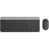 Беспроводная клавиатура и мышь - LOGITECH - Slim Wireless KEYB+Mouse Combo WRLS - USB - Беспроводной приемник - Черный