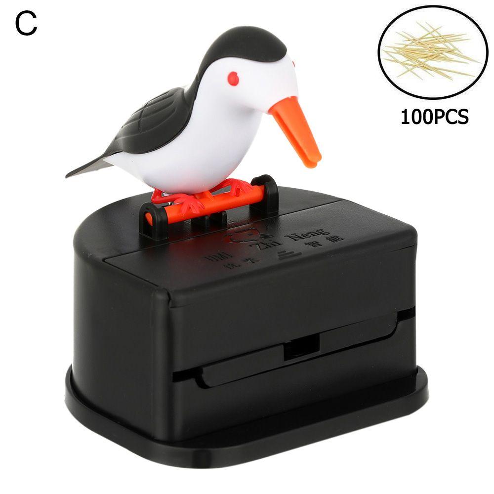 Cute Plastic Automatic Bird Toothpicks Container Toothpick Dispenser Toothpick Holder Box