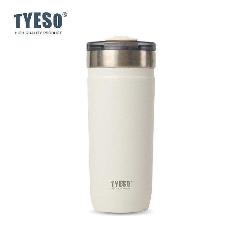 Tyeso 710 мл Минималистичная Матовая Термобутылка из Нержавеющей Стали Портативный Стакан с Трубочкой Герметичная Автомобильная Кружка для Ежедневного Использования