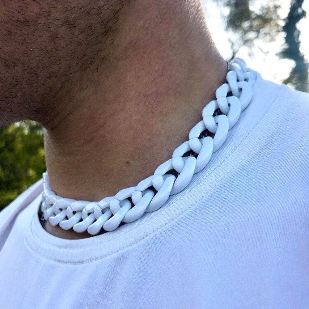 Friendship Gifts Acrylic Collar Choker Gothic Hip Hop Chain Necklace Pendant Punk Choker Hip Hop
