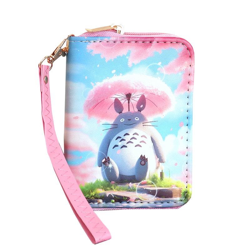Кошелек для школьников с изображением мультфильма «Тоторо» Хаяо Миядзаки: Очаровательный кошелек для монет с отделением для карт для мальчиков и девочек