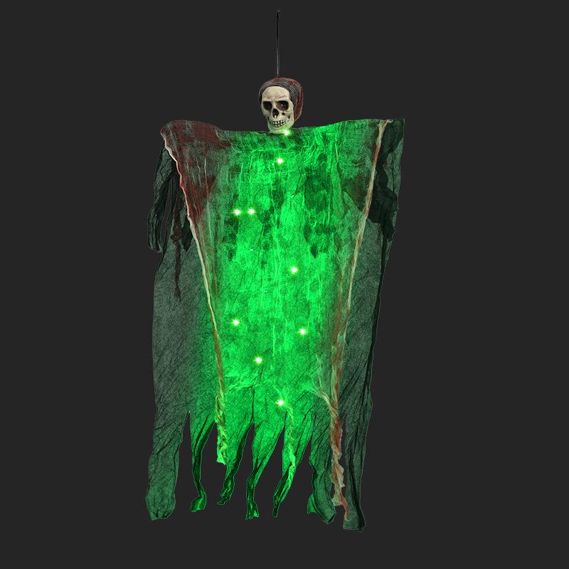 Halloween Party Glowing Hanging Skeleton Ghost Ornament Horror Props Haunted House Decorations