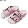 Fashion 16 Style Women Men Cork Slipper Women Summer Mixed Color Casual Beach Slip On Flip Flops Slides Shoes Plus Size 35-46