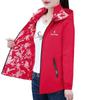 Fashion Both Sides Wear Jacket Women's Spring and Autumn Loose Casual Print Hooded Jacket Removable Hat