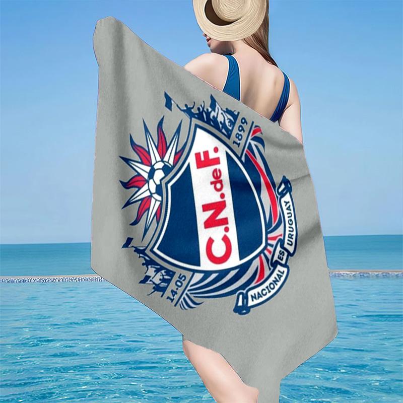 Montevideo Crest Design Microfiber Beach Towel, Lightweight And Quick-Dry, for Summer Travel, Beach Essential, Swimming Pool