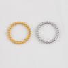2pcs Stainless Steel Closed Ring Round Twisted Circles Ear Wire Hoops Pendant Connectors for DIY Jewelry Earring Making Findings