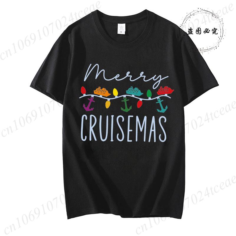 Merry Cruisemas Shirt Family Christmas Cruise TShirts Holiday Trip Matching Cruise TShirts Christmas Lights Tee Clothes