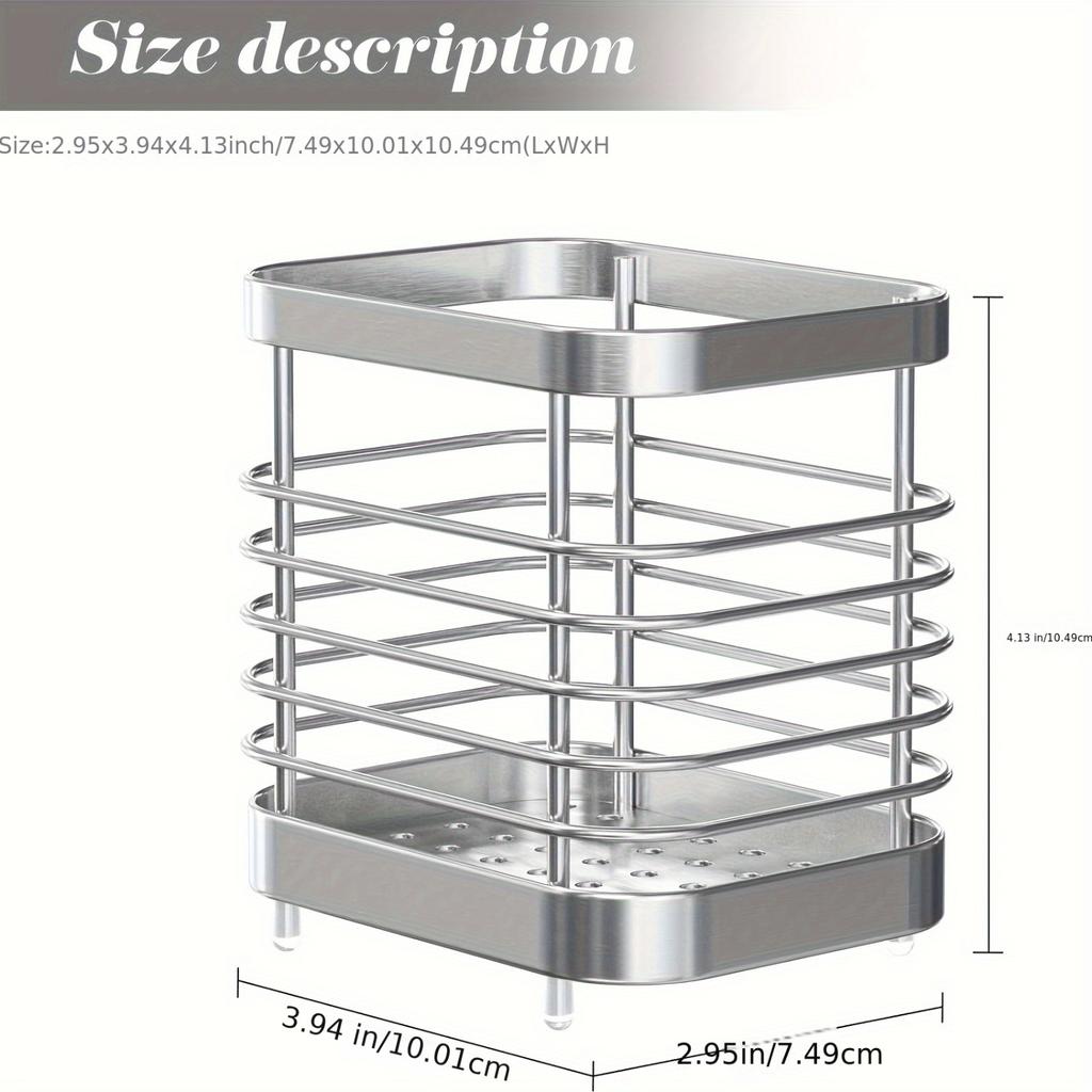 Modern Stainless Steel Toothbrush Holder - Rust-Proof & Multifunctional Rack for Organized Bathrooms - Space-Saving & Stylish Ac