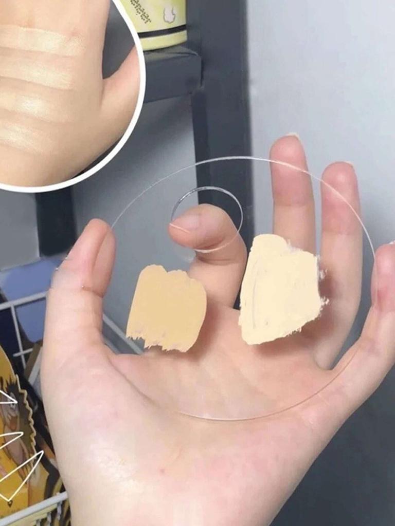 Профессиональная акриловая палитра для макияжа - лоток для смешивания тональной основы с отверстиями для пальцев, различные формы для косметической растушевки и нейл-арта