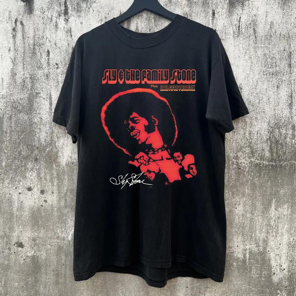 NEW Sly Stone Signature In Concert T Shirt Black Full Size AR1348 Unisex T-Shirt