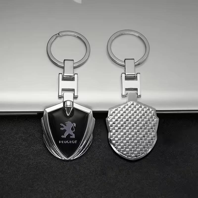2026 Hot Car Sticker Metal Alloy Car Keychain Pendant Key Ring Car Key Accessories For Peugeot 207 3008 206 208 308 307 407 508