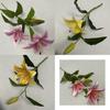 Реалистичная 3D Ткань Искусственные Лилии Поддельные Цветы Для Свадебного Декора Хоумстейджинга Реквизит Для Фотографии