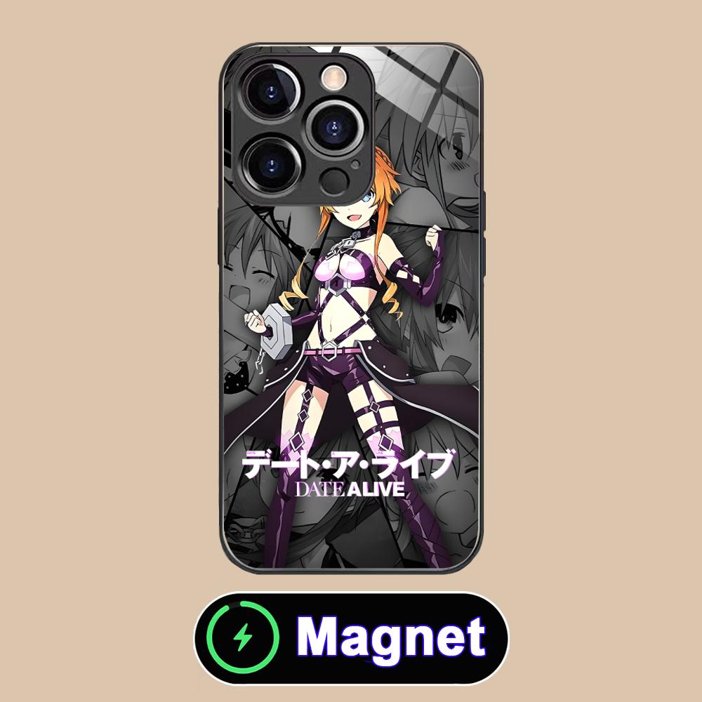 Date a Live Ямай Кагуя Стеклянный чехол для мобильного телефона MagSafe для iPhone 17 16 15 14 13 12 11 Air Pro Max Plus Mini Цветная крышка