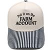 Put it on the FARM ACCOUNT Truck Driver Hat Embroidery Color Matching Baseball Cap Female Casual