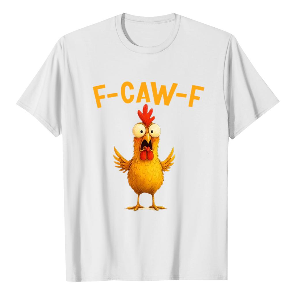 F-CAW-F Women's Casual Letter Print Short-sleeved Top T-shirt