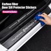 Car Door Sill Protector Pedal Carbon Fiber Protecto Stickers For Renault Clio Sandero Captur Megane R5 4 E-tech Scenic Austral R444