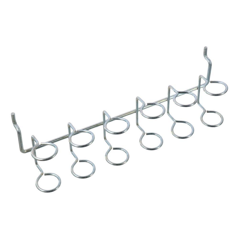 Cold-rolled Steel Six-Ring Hanging Hook Silver Pegboard Hooks Pegboard Accessories
