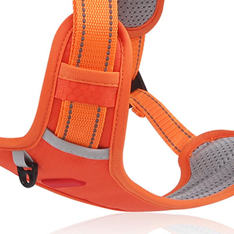 Pet Harness Leash Reflective Adjustable Breathable Safe Dog Walking Vest Belt for Travel Outdoor