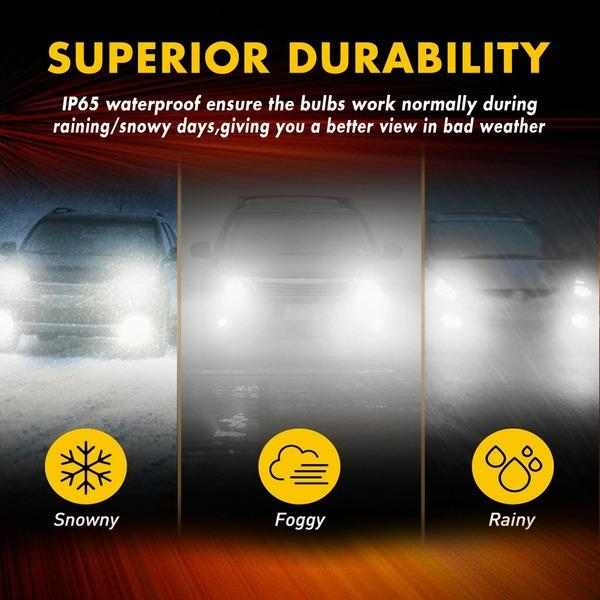 2 шт. 100 Вт 30000LM H4 H7 Canbus LED H8 H9 H11 9005 HB3 Hir2 9012 HB2 9003 Автомобильные светодиодные фары Turbo Противотуманные фары 6000K 12 В диод