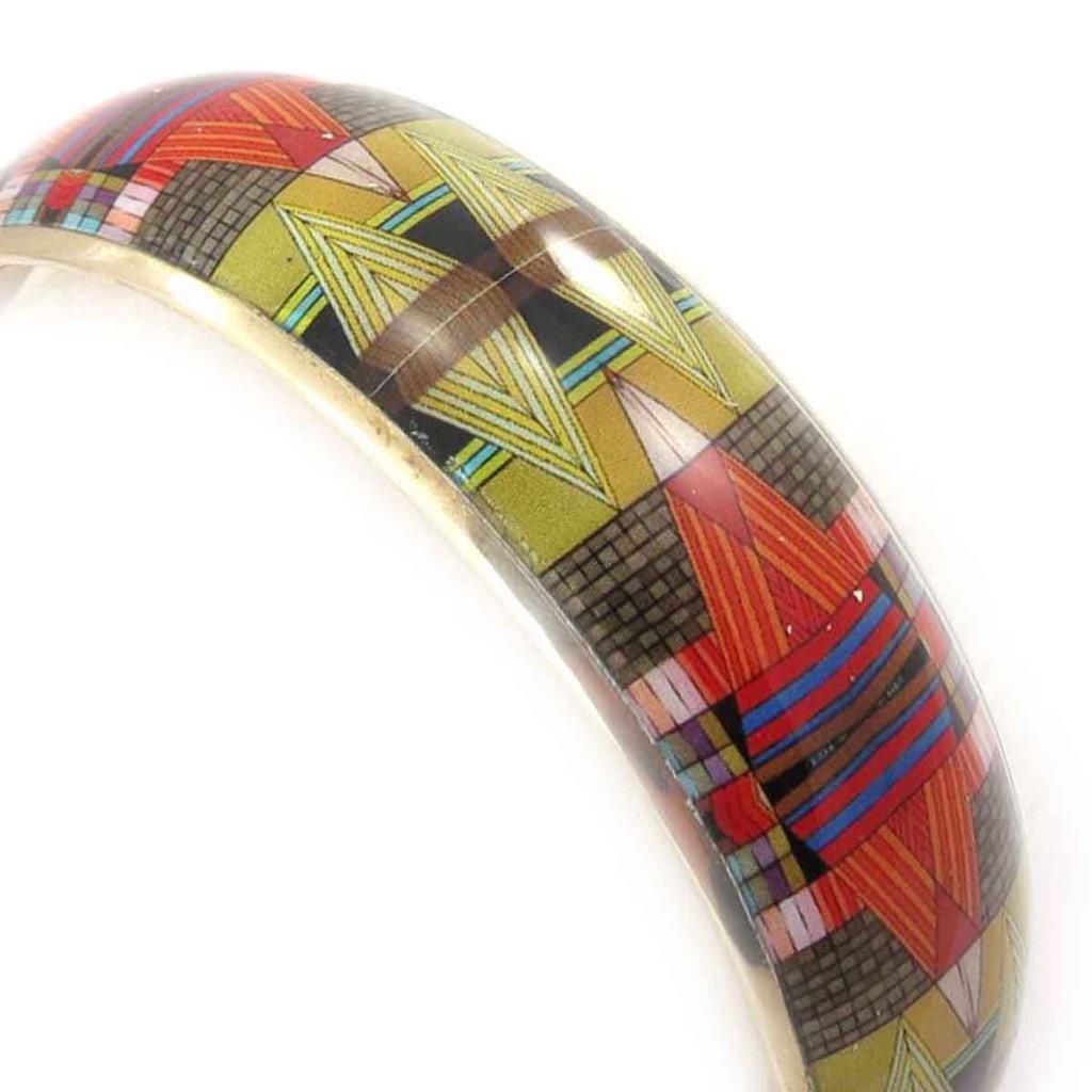 Les Trésors De Lily [J9168] - Orange Green 'Bohemian Rhapsody' Designer Bracelet