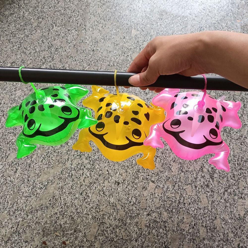 1Pcs Glowing Luminous Green Frog Balloon S/M/L Inflatable Toy Funny Frog Cub Balloon Children Kid