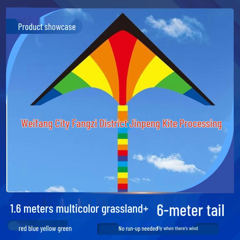 Great Plains Extra Large Rainbow Kite for Kids - Excellent Flying Cartoon Design