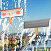 Scalable Window Clean Squeegee Mop Soft Microfiber Wiper Telescopic Glass Brush Multi-function Scraper Cleaning Dust Household Clean