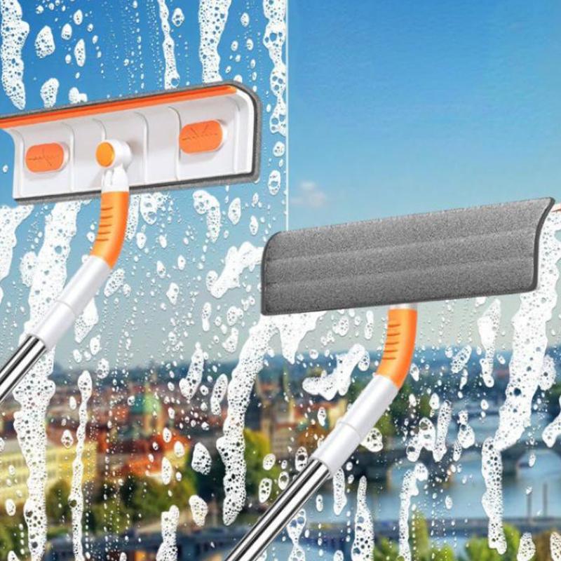 Масштабируемая швабра для очистки окон, мягкая щетка из микрофибры, телескопическая щетка для стекла, многофункциональный скребок для очистки пыли, бытовая чистота