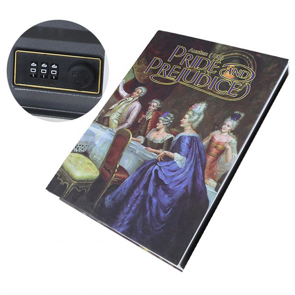 Ящик с паролем Отличный домашний сейф для книг с ключом Тип замка Парольный сейф Портативный депозитный ящик