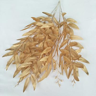 НОВЫЙ Золотой Искусственное Растение Поддельный Букет Украшение Комнаты Цветочная Композиция Раскидистый Хвост Подсолнух Лист Шелковицы Персидская Ива