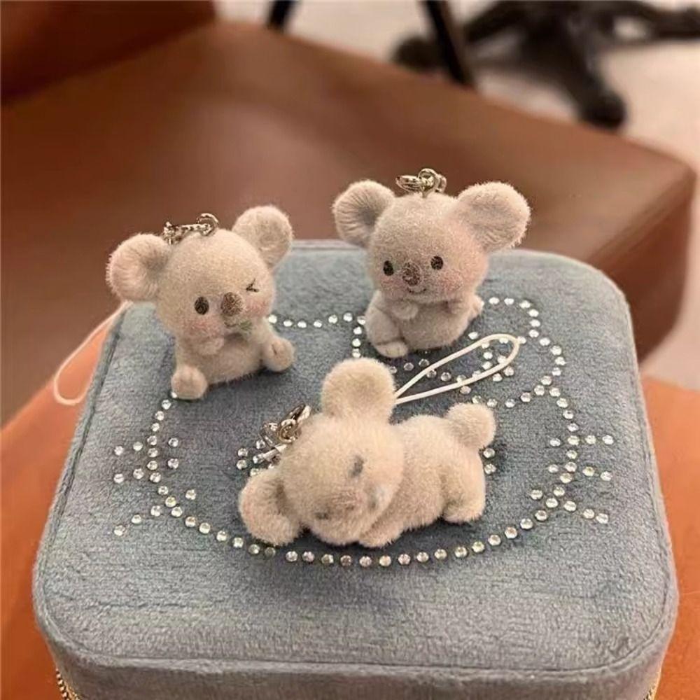 Пушистая кукла коала животное брелок сумка брелок коала милый 3D флокированный кулон подарок другу