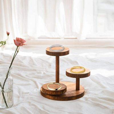 Подставка для торта из дерева, башня для кексов, полка для демонстрации на столешнице, легкая, прочная, многоуровневая деревянная подставка для растений