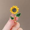 Elegant Sunflower Brooch for Women's Suit - Perfect Gift for College Entrance Success