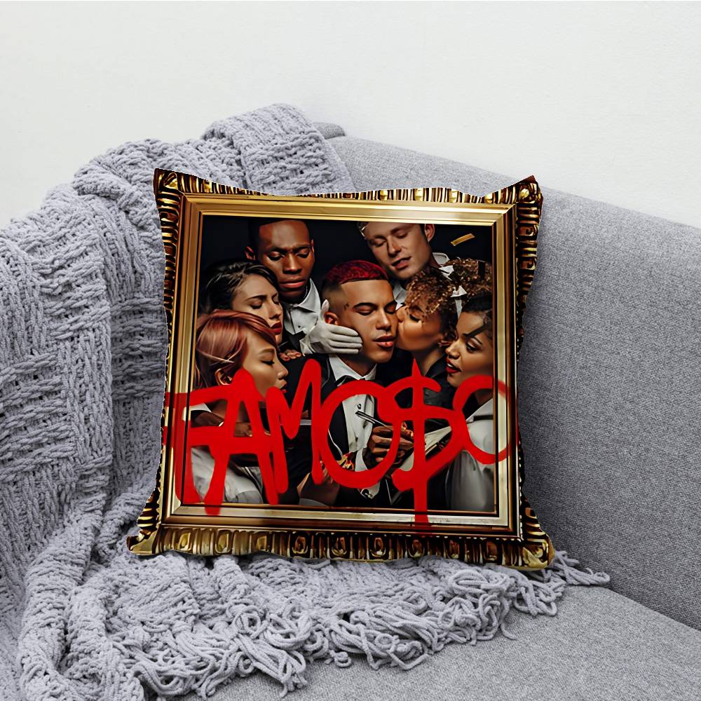 SANTANA MONEY GANG Sfera Ebbasta Наволочка для декоративной подушки 45x45см 55x55см 30x30см Квадратная наволочка для автомобильной подушки Декор для дома Спальни Подарок