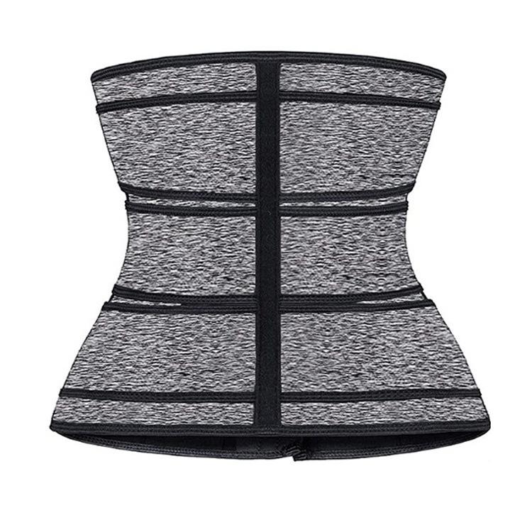 Women Neoprene Sauna Waist Trainer Corset 3‑Row Hooks Tummy Control Postpartum Waist Shaper Fitness Body Belt