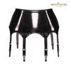 Luoying 8382 Patent Leather Garter with Metal and Rubber Buckles - European & American Style Stockings Accessory