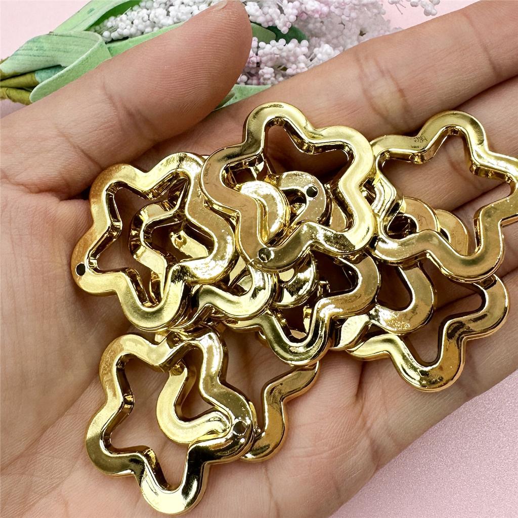 Аксессуары для украшений ручной работы DIY 10 шт. Подвеска-звезда для изготовления ожерелья, серег, россыпь бусин 30 мм, УФ-покрытие, модный акрил