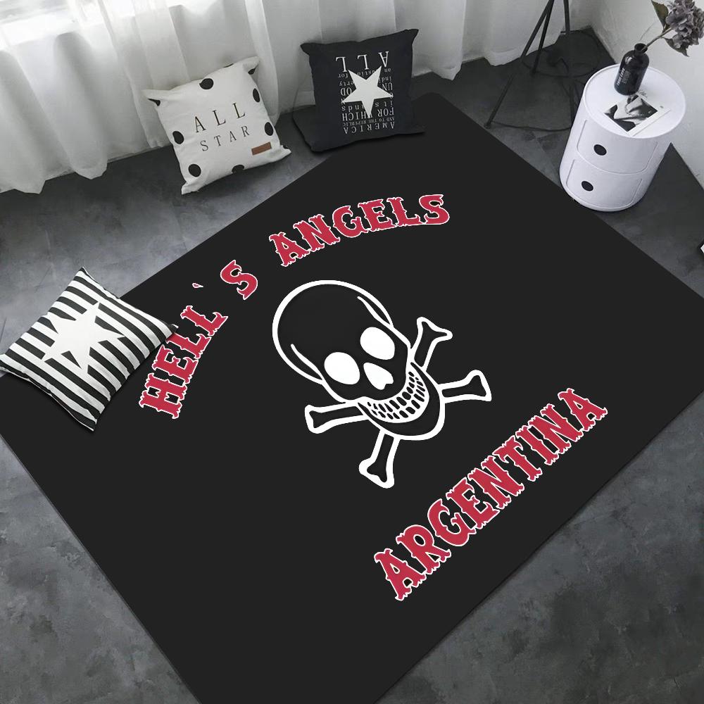 Hell Angels Винтажный Коврик для Двери Мотоцикл Нескользящие Коврики для Ванной Туалета Ковер в Спальню Нордический Домашний Декор