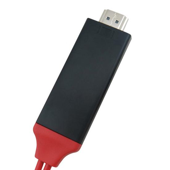 HDMI-compatible Adapter Cable 1080P Plug and Play TPE 8Pin to HDMI-compatible Converter for iPhone