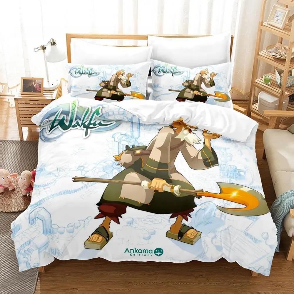 New Wakfu Bedding Set Single Twin Full Queen King Size Bed Set Adult Boys Bedroom Duvet Cover Sets Wakfu 3D Print Bed Sheet Set