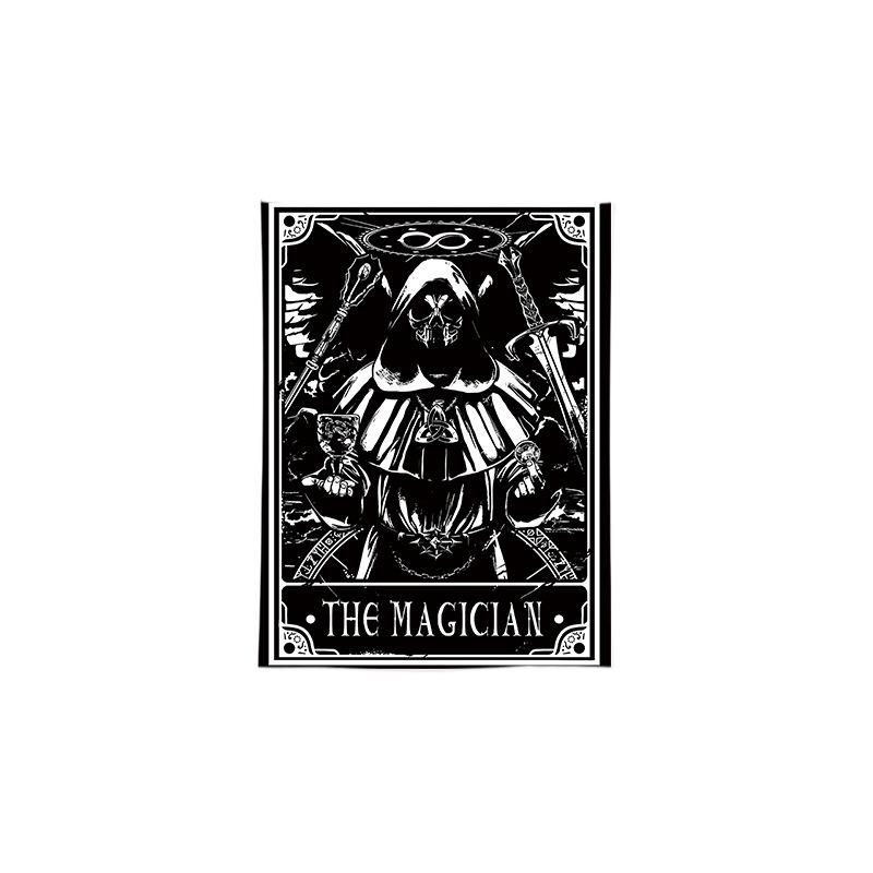 Black White Tarot Card Tapestry Wall Hanging Home Decor for Room Dorm Aesthetic Print Wall Art