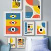 Nordic Bauhaus Геометрический Узор Глаза Стены Абстрактное Искусство Холст Картины Плакаты И Принты Картины Для Гостиной Домашний Декор