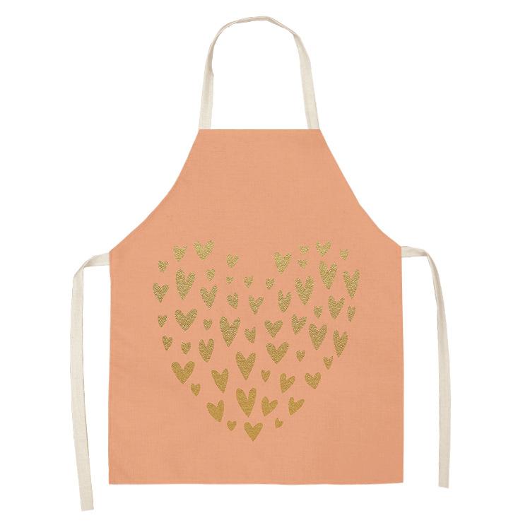 Eyelashe Love Pattern Aprons Home Cooking Kitchen Apron Cook Linen Adult Bibs Waist Baking Barista Aprons Cleaning Tools Tablier