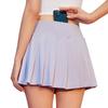 Women's Pleated Two-in-One High-Waist Yoga Skirt with Anti-Exposure Design & Back Pocket for Tennis or Badminton.
